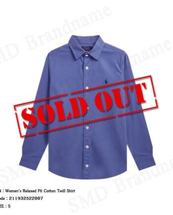Polo Ralph Lauren เสื้อเชิ้ตแขนยาวผู้หญิง รุ่น Women's Relaxed Fit Cotton Twill Shirt Code: 211932522007