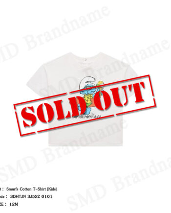 Emporio Armani เสื้อยืดคอกลม รุ่น Smurfs Cotton T-Shirt [Kids] Code: 3DHTJN 3J52Z 0101