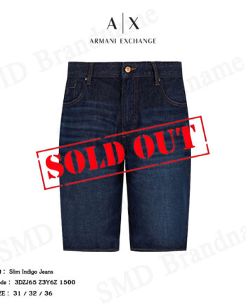 Armani Exchange กางเกงยีนส์ขาสั้น รุ่น Slim Indigo Jeans Code: 3DZJ65 Z3Y6Z 1500