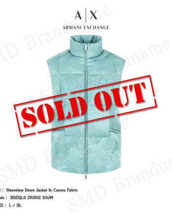 Armani Exchange เสื้อกันหนาว รุ่น Sleeveless Down Jacket In Camou Fabric Code: 3DZQL5 ZN3HZ 55JM