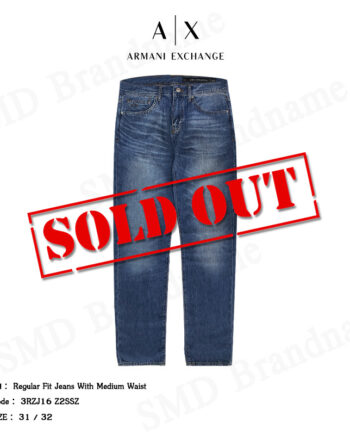 Armani Exchange กางเกงยีนส์ รุ่น Regular Fit Jeans With Medium Waist Code: 3RZJ16 Z2SSZ