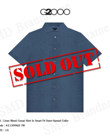 G2000 เสื้อเชิ้ตแขนสั้น รุ่น Linen Blend Casual Shirt In Smart Fit Semi-Spread Collar Code: 41139962 78