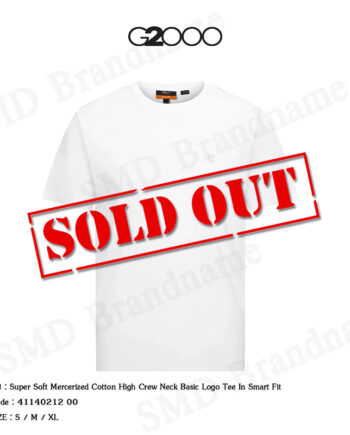 G2000 เสื้อยืดคอกลม รุ่น Super Soft Mercerized Cotton High Crew Neck Basic Logo Tee In Smart Fit Code: 41140212 00