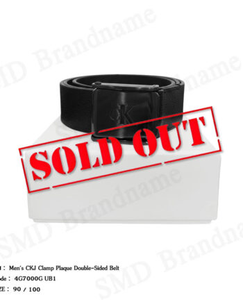 Calvin Klein Jeans เข็มขัดผู้ชาย รุ่น Men's CKJ Clamp Plaque Double-Sided Belt Code: 4G7000G UB1