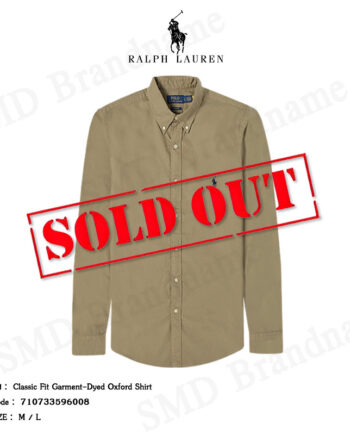 Polo Ralph Lauren เสื้อเชิ้ตแขนยาว รุ่น Classic Fit Garment-Dyed Oxford Shirt Code: 710733596008