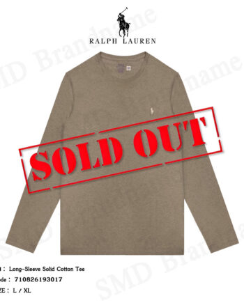 Polo Ralph Lauren เสื้อยืดแขนยาว รุ่น Long-Sleeve Solid Cotton Tee Code: 710826193017