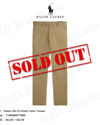 Polo Ralph Lauren กางเกงขายาว รุ่น Hudson Slim Fit Stretch Cotton Trousers Code: 710838977002