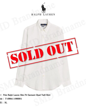 Polo Ralph Lauren เสื้อเชิ้ต รุ่น Polo Ralph Lauren Slim Fit Garment-Dyed Twill Shirt Code: 710861198001