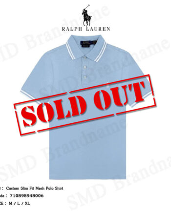 Polo Ralph Lauren เสื้อโปโลผู้ชาย รุ่น Custom Slim Fit Mesh Polo Shirt Code: 710898948006