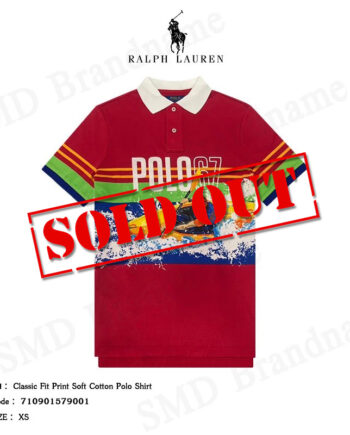 Polo Ralph Lauren เสื้อโปโลชาย รุ่น Classic Fit Print Soft Cotton Polo Shirt Code: 710901579001