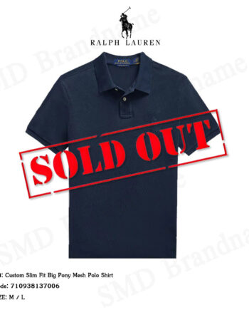 Polo Ralph Lauren เสื้อโปโลผู้ชาย รุ่น Custom Slim Fit Big Pony Mesh Polo Shirt Code: 710938137006