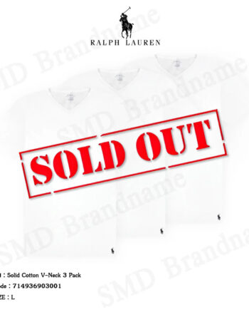 Polo Ralph Lauren เซ็ทเสื้อยืดคอวีผู้ชาย 3 ตัว รุ่น Solid Cotton V-Neck 3 Pack Code: 714936903001