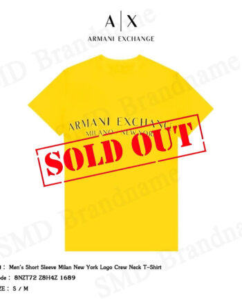 Armani Exchange เสื้อยืดคอกลม รุ่น Men's Short Sleeve Milan New York Logo Crew Neck T-Shirt Code: 8NZT72 Z8H4Z 1689