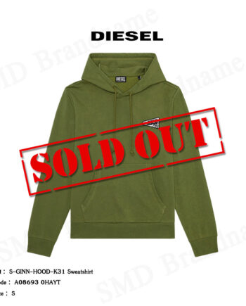 Diesel เสื้อฮู้ดแขนยาว รุ่น S Ginn Hood K31 Sweat Shirt Code: A08693 0HAYT