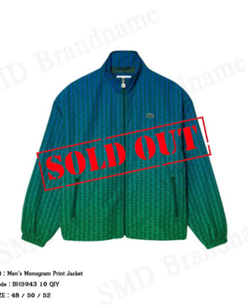 Lacoste เสื้อแจ็คเก็ตผู้ชาย รุ่น Men's Monogram Print Jacket Code: BH5943 10 QIY