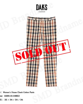 DAKS กางเกงขายาว รุ่น Women's House Check Cotton Pants Code: GSRR101S9BE3