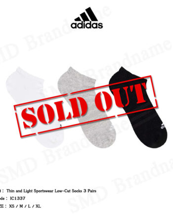 Adidas ถุงเท้า รุ่น Thin and Light Sportswear Low-Cut Socks 3 Pairs Code: IC1337