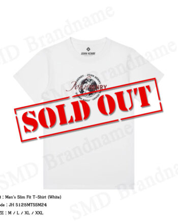 John Henry เสื้อยืดคอกลมผู้ชาย รุ่น Men's Slim Fit T-Shirt (White) Code: JH S125MTSSM24