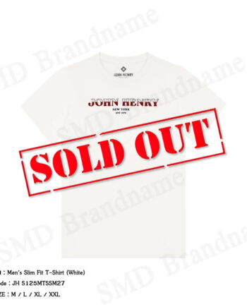 John Henry เสื้อยืดคอกลมผู้ชาย รุ่น Men's Slim Fit T-Shirt (White) Code: JH S125MTSSM27