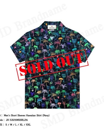 John Henry เสื้อเชิ้ตแขนสั้นผู้ชาย รุ่น Men's Short Sleeves Hawaiian Shirt (Navy) Code: JH S325MSSRL26