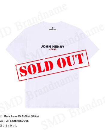 John Henry เสื้อยืดคอกลมผู้ชาย รุ่น Men's Loose Fit T-Shirt (White) Code: JH S325MTSOV46