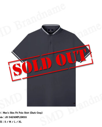 John Henry เสื้อโปโลผู้ชาย รุ่น Men's Slim Fit Polo Shirt (Dark Grey) Code: JH S424MPLSM55