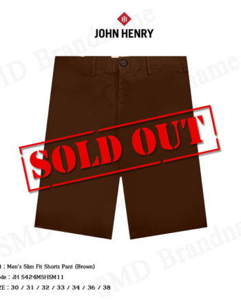 John Henry กางเกงขาสั้น รุ่น Men's Slim Fit Shorts Pant (Brown) Code: JH S424MSHSM11