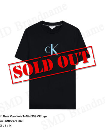 Calvin Klein เสื้อยืดคอกลมผู้ชาย รุ่น Men's Crew Neck T-Shirt With CK Logo Code: KM00971 BEH
