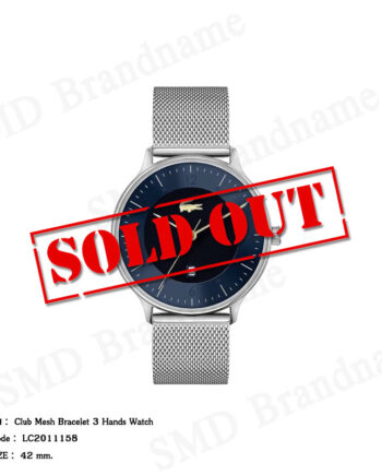 Lacoste นาฬิกาข้อมือผู้ชาย รุ่น Club Mesh Bracelet 3 Hands Watch Code: LC2011158