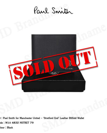 Paul Smith กระเป๋าสตางค์ผู้ชาย รุ่น Manchester United - 'Stretford End' Leather Billfold Wallet Code: M1A 4832 NSTRET 79