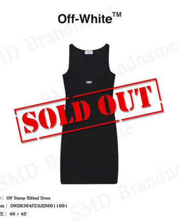 Off-White ชุดเดรส รุ่น Off Stamp Ribbed Dress Code: OWDB304F23JER0011001