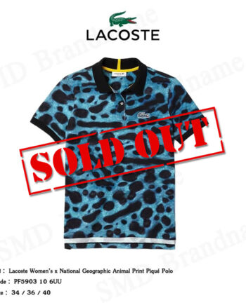 Lacoste เสื้อโปโลหญิง รุ่น Women’s x National Geographic Animal Print Pique Polo Code: PF5903 10 6UU