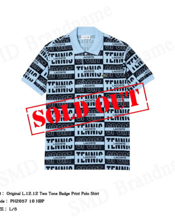 Lacoste เสื้อโปโล รุ่น Original L.12.12 Two Tone Badge Print Polo Shirt Code: PH2057 10 HBP