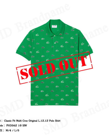 Lacoste เสื้อโปโล รุ่น Classic Fit Multi Croc Original L.12.12 Polo Shirt Code: PH3562 10 SIW