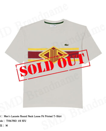 Lacoste เสื้อยืดคอกลม รุ่น Men's Lacoste Round Neck Loose Fit Printed T-Shirt Code: TH6783 10 XFJ