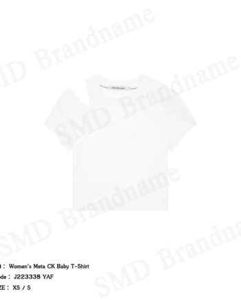 Calvin Klein Jeans เสื้อครอปผู้หญิง รุ่น Women's Meta CK Baby T-Shirt Code: J223338 YAF