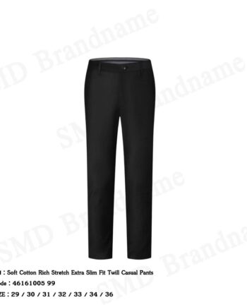 G2000 กางเกงสแล็คผู้ชาย ขายาว ทำงาน รุ่น Soft Cotton Rich Stretch Extra Slim Fit Twill Casual Pants Code: 46161005 99