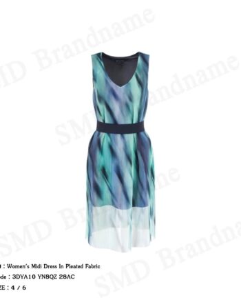 Armani Exchange ชุดเดรสผู้หญิง รุ่น Women's Midi Dress In Pleated Fabric Code: 3DYA10 YN8QZ 28AC