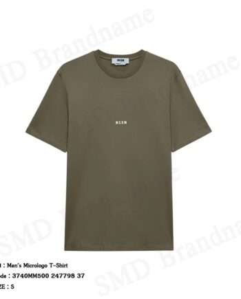 MSGM เสื้อยืดคอกลมผู้ชาย รุ่น Men's Micrologo T-Shirt Code: 3740MM500 247798 37