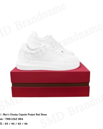 Calvin Klein Jeans รองเท้าผ้าใบผู้ชาย รุ่น Men's Chunky Cupsole Project Red Shoes Code: YM01262 0K4