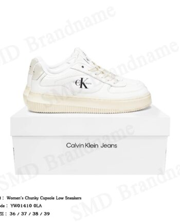 Calvin Klein Jeans รองเท้าผ้าใบผู้หญิง รุ่น Women's Chunky Cupsole Low Sneakers Code: YW01410 0LA