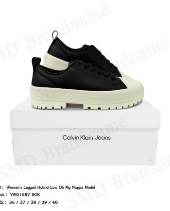 Calvin Klein Jeans รองเท้าผ้าใบผู้หญิง รุ่น Women's Lugged Hybrid Low Oh Mg Nappa Model Code: YW01587 0GK