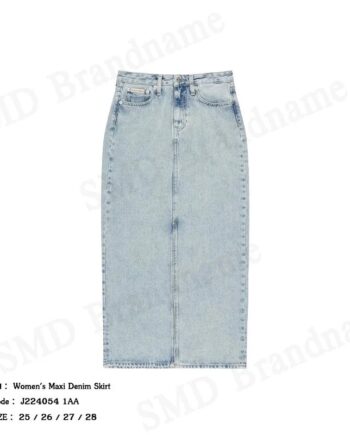 Calvin Klein Jeans กระโปรงยีนส์ผู้หญิง รุ่น Women's Maxi Denim Skirt Code: J224054 1AA