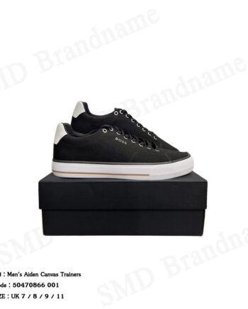 Hugo Boss รองเท้าผ้าใบผู้ชาย รุ่น Men's Aiden Canvas Trainers Code: 50470866 001