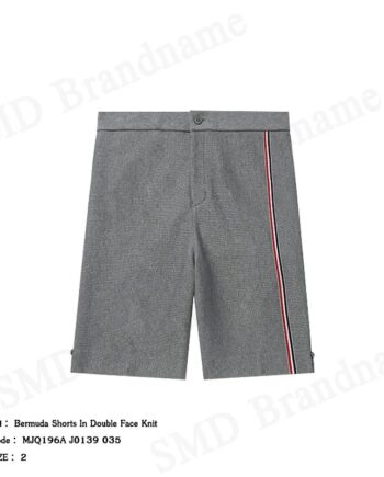 Thom Browne กางเกงขาสั้นผู้ชาย รุ่น Bermuda Shorts In Double Face Knit Code: MJQ196A J0139 035