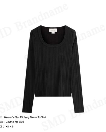 Calvin Klein Jeans เสื้อยืดแขนยาวผู้หญิง รุ่น Women's Slim Fit Long Sleeve T-Shirt Code: J224578 BEH
