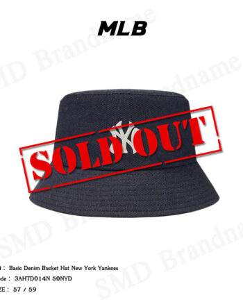 MLB หมวกบักเก็ต รุ่น Basic Denim Bucket Hat New York Yankees Code: 3AHTD014N 50NYD