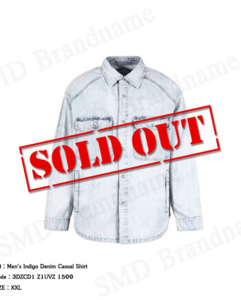 Armani Exchange เสื้อเชิ้ตแขนยาวผู้ชาย รุ่น Men's Indigo Denim Casual Shirt Code: 3DZCD1 Z1UVZ 1500