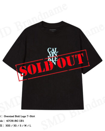 Calvin Klein Jeans เสื้อยืดคอกลมผู้หญิง รุ่น Oversized Bold Logo T-Shirt Code: 47C818G UB1
