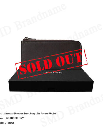 Calvin Klein Jeans กระเป๋าสตางค์ รุ่น Women's Premium Inset Long-Zip Around Wallet Code: 4D1010G BAY